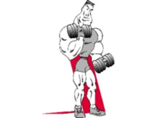 Sticker Custom Preview Image #058354 Fitness Cartoons General Weight Lifting10