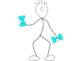 Sticker Custom Preview Image #058370 Fitness Cartoons General Weight Lifting26