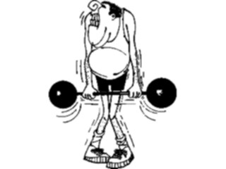 Sticker Custom Preview Image #058376 Fitness Cartoons General Weight Lifting32