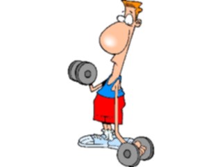 Sticker Custom Preview Image #058377 Fitness Cartoons General Weight Lifting33