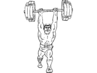 Sticker Custom Preview Image #058378 Fitness Cartoons General Weight Lifting34