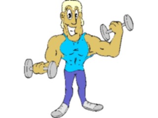 Sticker Custom Preview Image #058383 Fitness Cartoons General Weight Lifting39