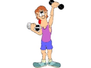 Sticker Custom Preview Image #058384 Fitness Cartoons General Weight Lifting40