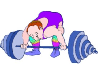 Sticker Custom Preview Image #058386 Fitness Cartoons General Weight Lifting42