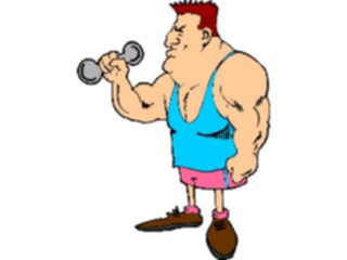 Sticker Custom Preview Image #058390 Fitness Cartoons General Weight Lifting46