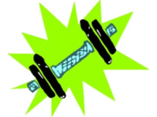 Sticker Custom Preview Image #058426 Fitness Cartoons General Weights Dumbbell1