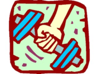 Sticker Custom Preview Image #058428 Fitness Cartoons General Weights Dumbbell3