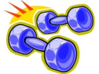 Sticker Custom Preview Image #058431 Fitness Cartoons General Weights Dumbbells