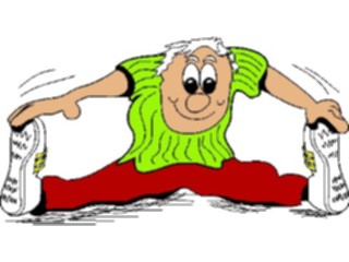 Sticker Custom Preview Image #058440 Fitness Cartoons Stretching Stretch03