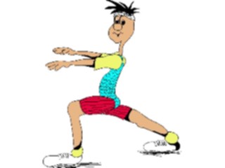 Sticker Custom Preview Image #058452 Fitness Cartoons Stretching Stretch15