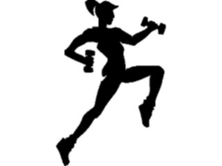 Sticker Custom Preview Image #058992 Fitness Silhouettes Aerobics1