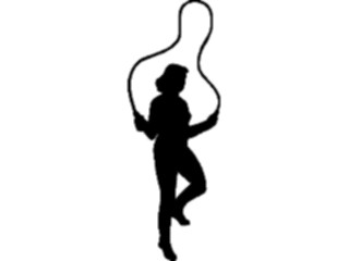 Sticker Custom Preview Image #059003 Fitness Silhouettes Jumping Rope1