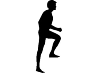 Sticker Custom Preview Image #059005 Fitness Silhouettes Stair Climbing1