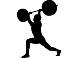 Sticker Custom Preview Image #059035 Fitness Silhouettes Weight Lifting09
