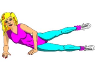 Sticker Custom Preview Image #059039 Fitness Stretching Exercise Aerobics2