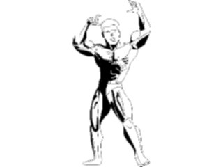 Sticker Custom Preview Image #059056 Fitness Stretching Exercise Body Builder Male01