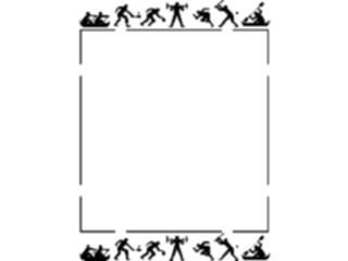 Sticker Custom Preview Image #059125 Fitness Stretching Exercise Fitness Frame