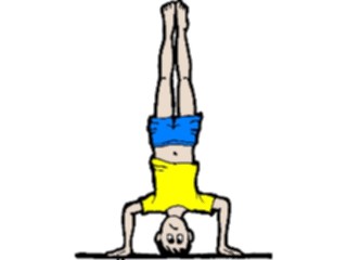Sticker Custom Preview Image #059137 Fitness Stretching Exercise Head Stand