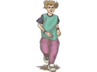 Sticker Custom Preview Image #059138 Fitness Stretching Exercise Jogging Boy