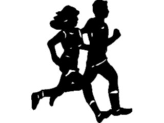Sticker Custom Preview Image #059139 Fitness Stretching Exercise Jogging Couple1
