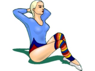 Sticker Custom Preview Image #059173 Fitness Stretching Exercise Sit Ups2