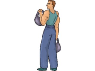 Sticker Custom Preview Image #059307 Fitness Stretching Exercise Weight Lifting45