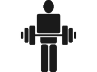 Sticker Custom Preview Image #059330 Fitness Stretching Exercise Weight Lifting Symbol2