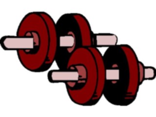 Sticker Custom Preview Image #059347 Fitness Stretching Exercise Weights Dumbbells