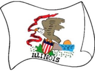 Sticker Custom Preview Image #059564 Flags U S A State Flags Illinois