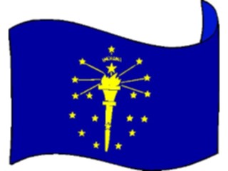 Sticker Custom Preview Image #059565 Flags U S A State Flags Indiana