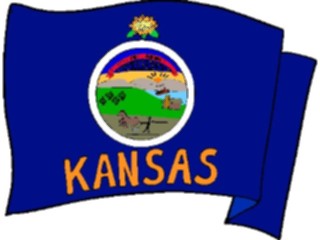 Sticker Custom Preview Image #059567 Flags U S A State Flags Kansas