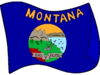 Sticker Custom Preview Image #059584 Flags U S A State Flags Montana