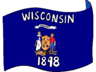 Sticker Custom Preview Image #059617 Flags U S A State Flags Wisconsin