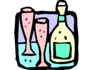 Sticker Custom Preview Image #060124 Food Drink Drinks- Alcoholic Champagne Glasses3