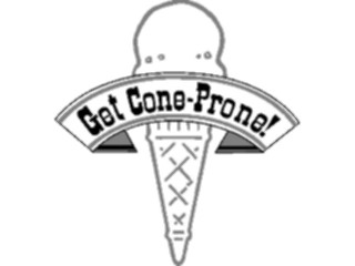 Sticker Custom Preview Image #060210 Food Drink Advertising Titles Get Cone Prone