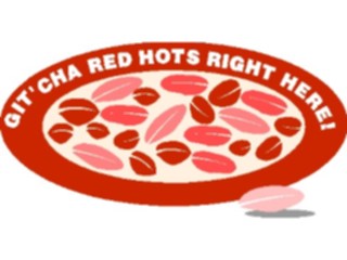 Sticker Custom Preview Image #060211 Food Drink Advertising Titles Git Cha Red Hots