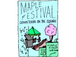 Sticker Custom Preview Image #060233 Food Drink Advertising Titles Maple Festival