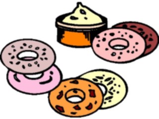 Sticker Custom Preview Image #060293 Food Drink Breads Cereals Bagels Cream Cheese