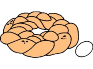 Sticker Custom Preview Image #060303 Food Drink Breads Cereals Bread Braided Loaf