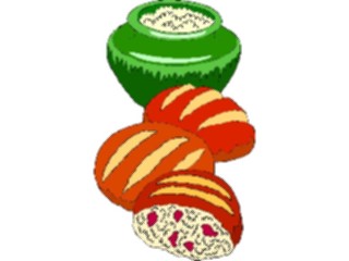 Sticker Custom Preview Image #060400 Food Drink Breads Cereals Bun Filled
