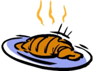 Sticker Custom Preview Image #060415 Food Drink Breads Cereals Croissant05