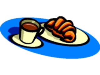 Sticker Custom Preview Image #060423 Food Drink Breads Cereals Croissant Coffee1