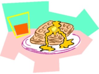 Sticker Custom Preview Image #060546 Food Drink Breads Cereals Waffles Juice