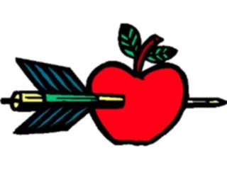 Sticker Custom Preview Image #060566 Food Drink Cartoons Apple Arrow