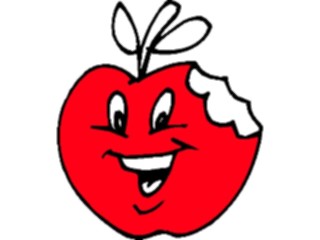 Sticker Custom Preview Image #060567 Food Drink Cartoons Apple Bitten