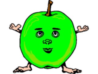 Sticker Custom Preview Image #060574 Food Drink Cartoons Apple Guy