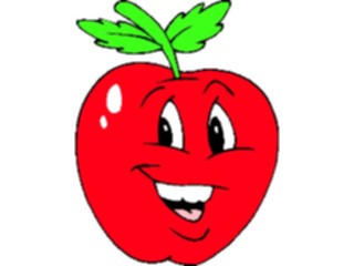 Sticker Custom Preview Image #060575 Food Drink Cartoons Apple Happy1