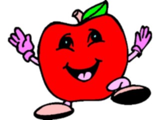 Sticker Custom Preview Image #060576 Food Drink Cartoons Apple Happy2