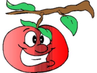 Sticker Custom Preview Image #060577 Food Drink Cartoons Apple Happy3