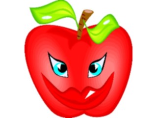 Sticker Custom Preview Image #060578 Food Drink Cartoons Apple Happy4